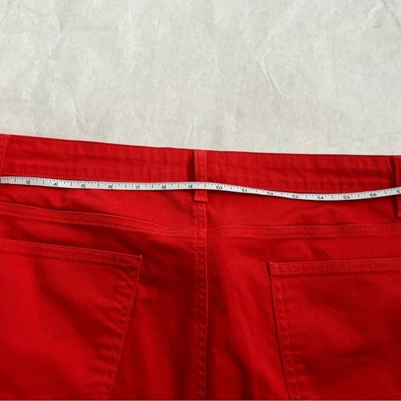 Eileen Fisher red mid-rise skinny jeans size Organic Cotton Stretchy Size 16 - Picture 6 of 9